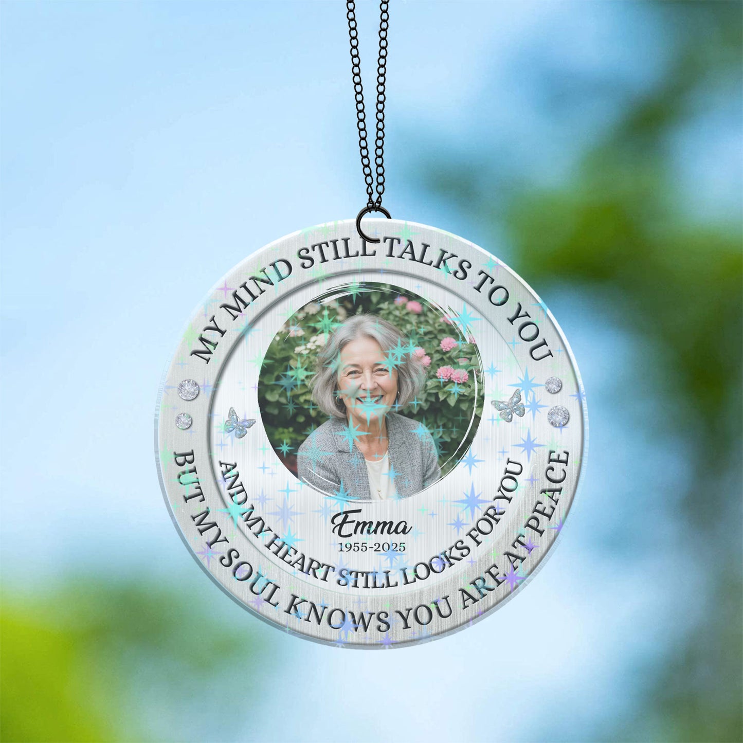 My Mind Still Talks To You - Custom Shape Hologram Ornament