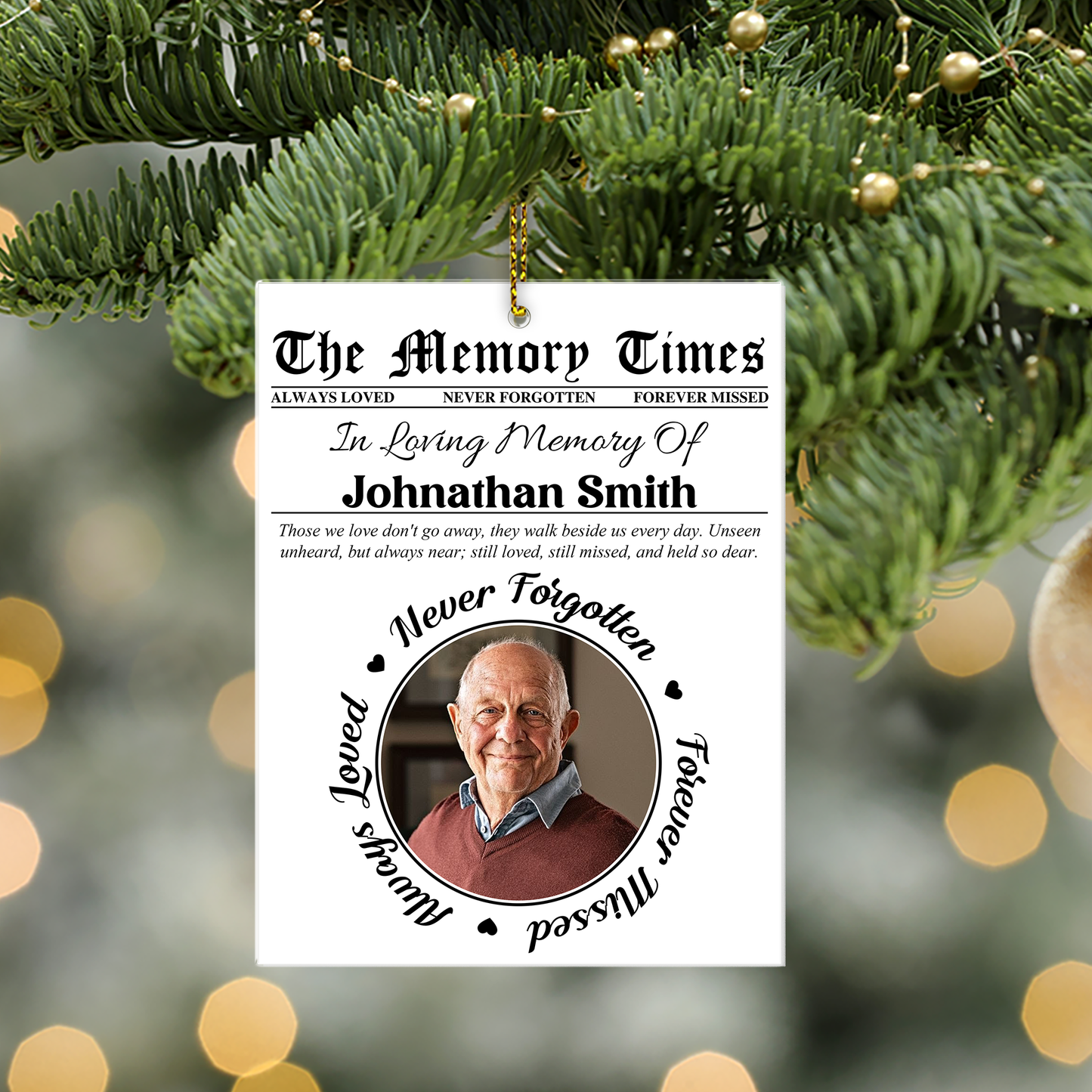 The Memory Times - Personalized Custom Acrylic Ornament