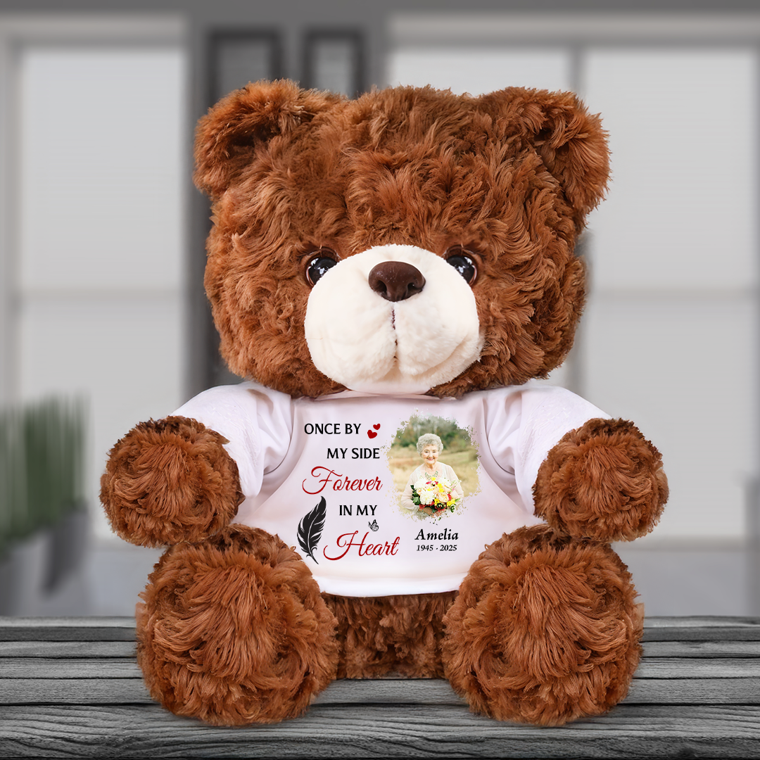 Hug This Bear And Feel My Love - Memorial Personalized Custom Teddy Bear Plush