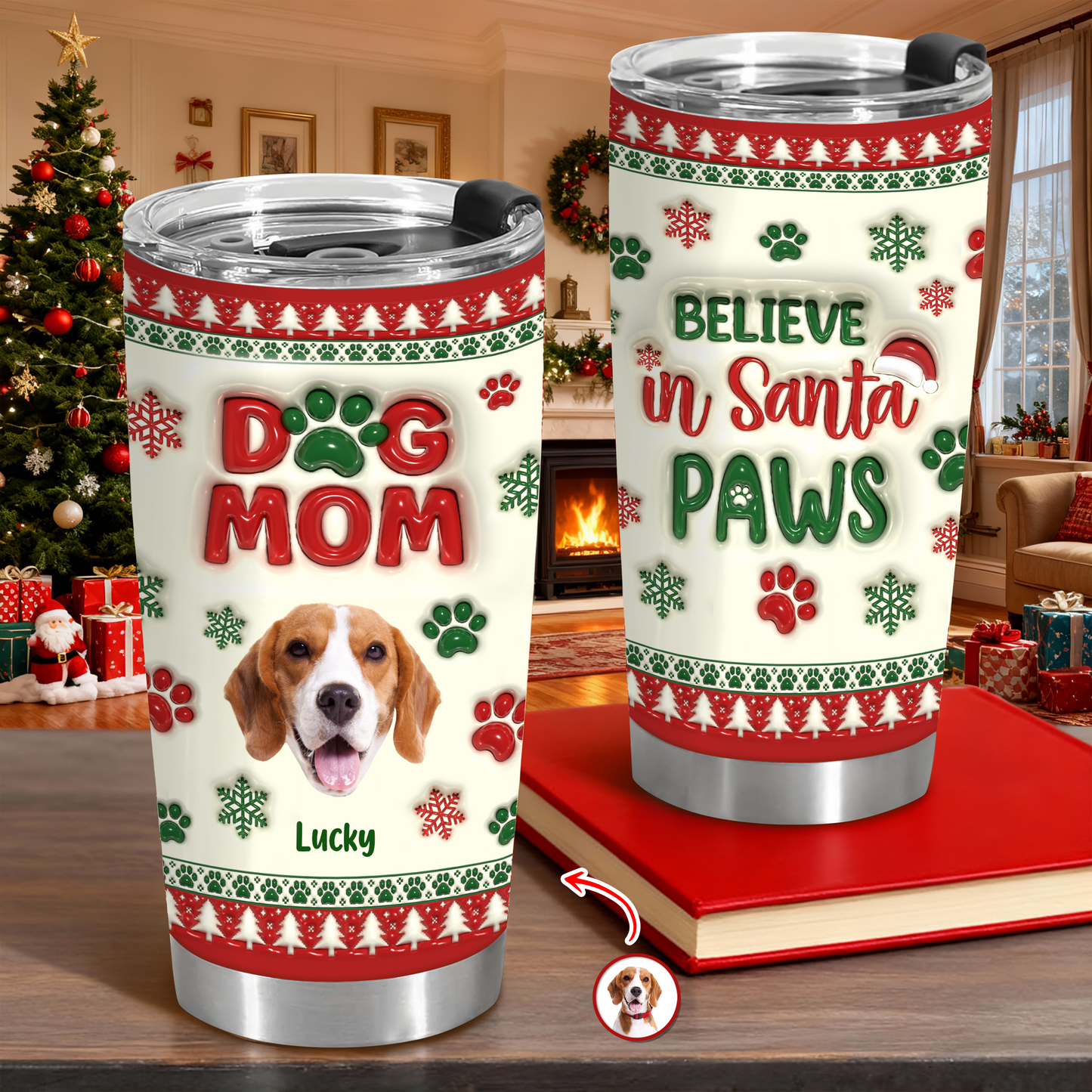 Believe In Santa Paw - Personalized Tumbler