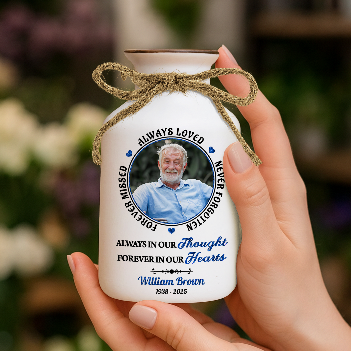 I Miss You - Personalized Ceramic Flower Pot - Memorial Gift