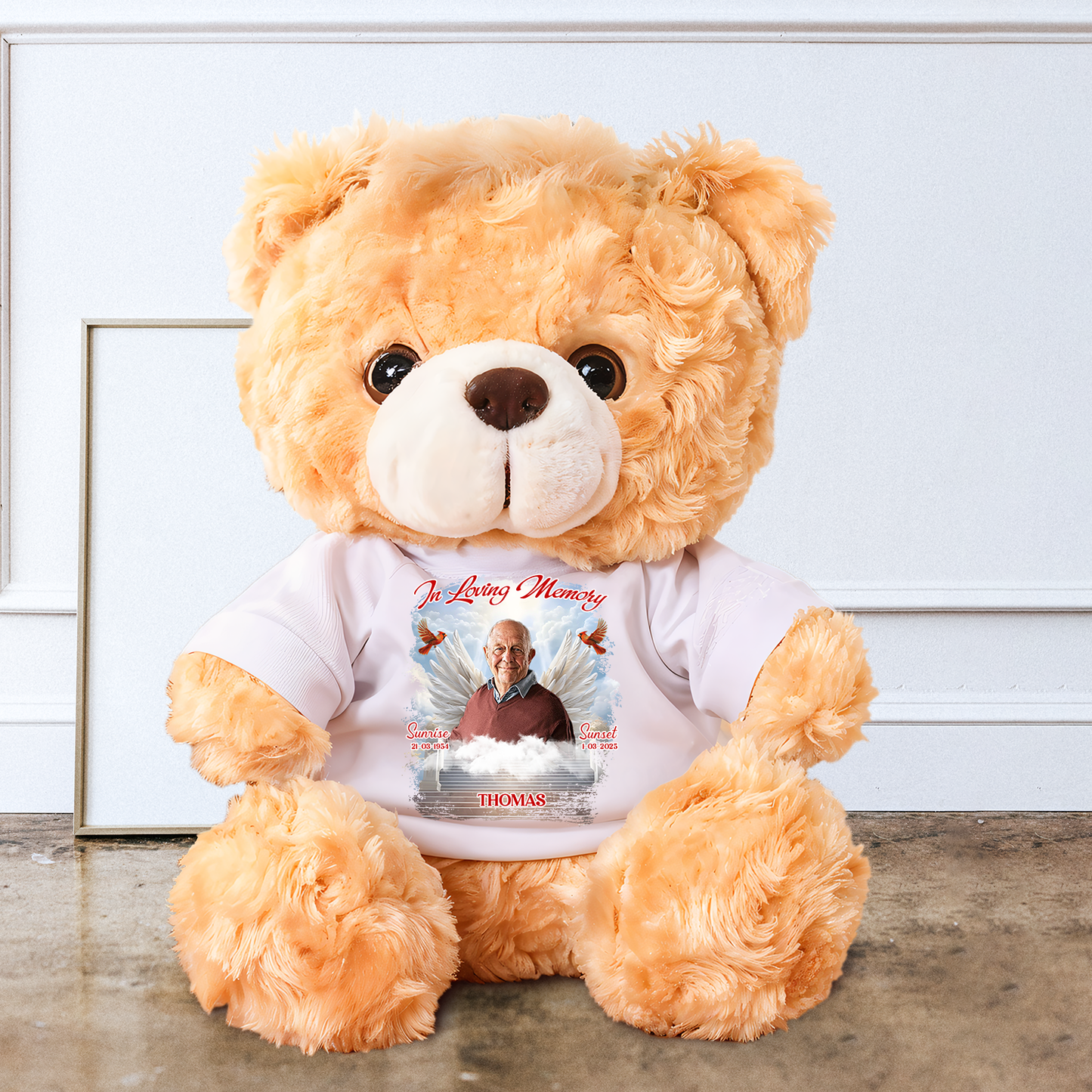 Sunrise and Sunset A hug From Heaven - Memorial Personalized Custom Teddy Bear Plush