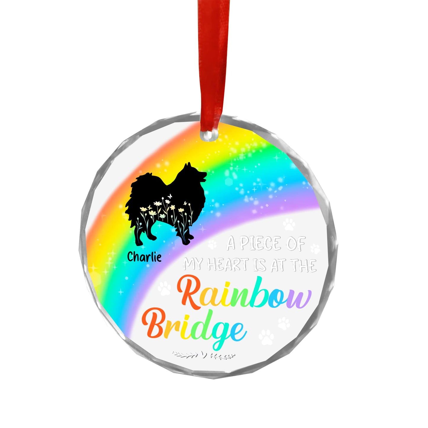 Cherished Moments, Everlasting Love Pet Loss - Personalized Custom Glass Ornament
