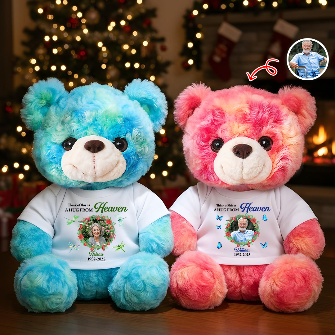 Think Of This As A Hug My Love - Memorial Personalized Custom Teddy Bear Plush