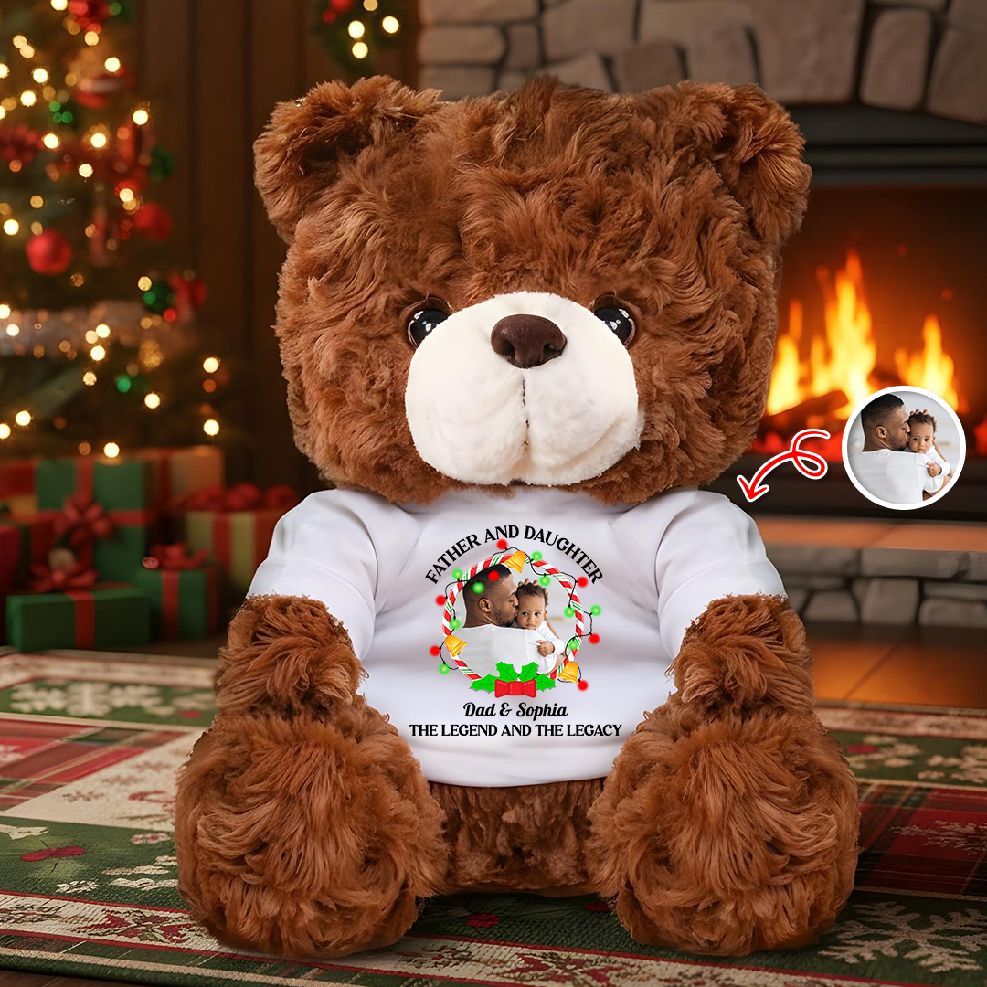 The Legend and The Legacy Teddy Bear – Personalized Custom Plush Keepsake, Father and Daughter Gift, Family Gift, Sentimental Bear