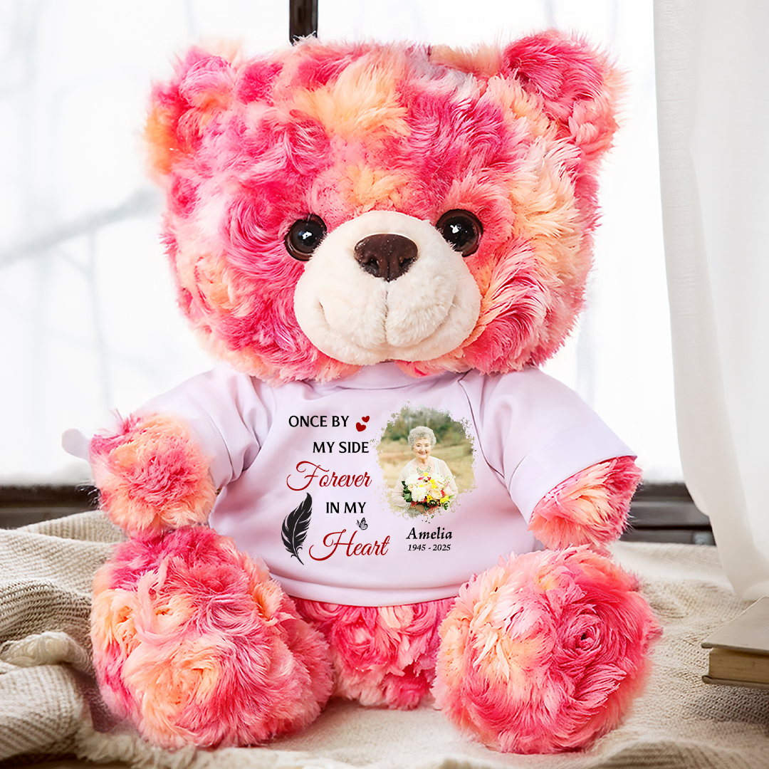Hug This Bear And Feel My Love - Memorial Personalized Custom Teddy Bear Plush
