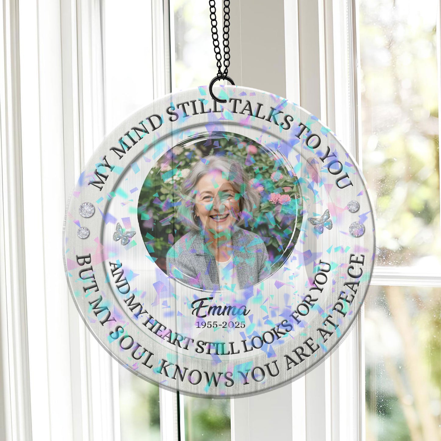 My Mind Still Talks To You - Custom Shape Hologram Ornament