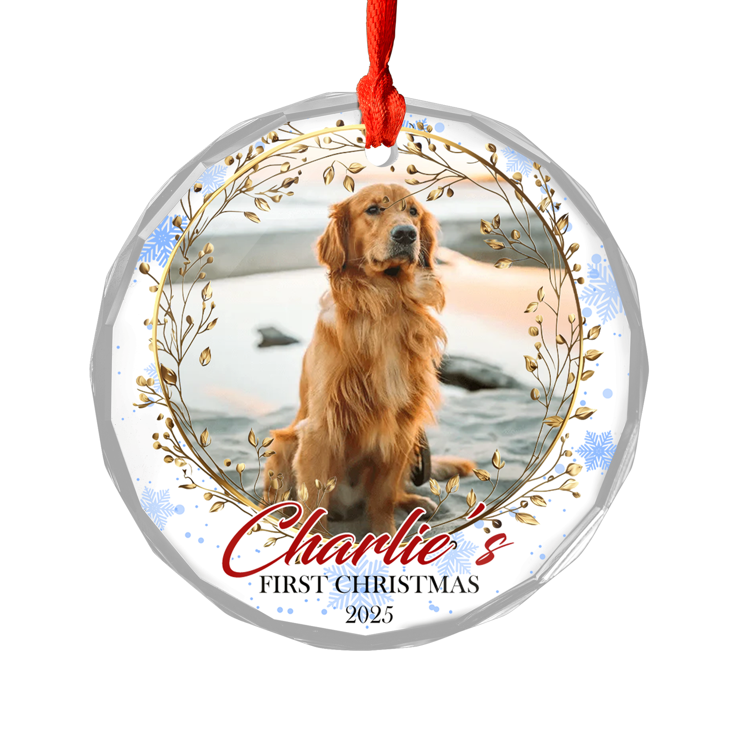 First Christmas Personalized - Personalized Custom Glass Ornament