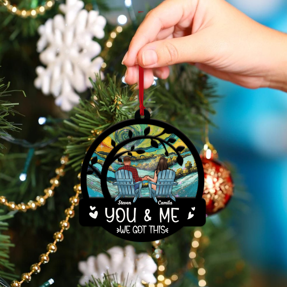 You and Me We Got This - Custom Shape Hologram Ornament