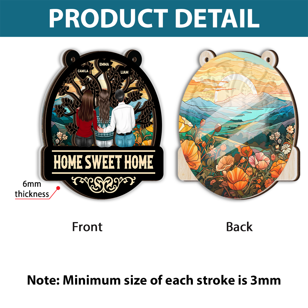 Home Sweet Home Ornament - Window Hanging Suncatcher Ornament