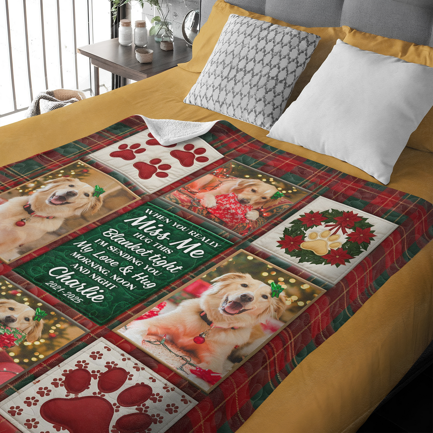 Personalized Pet Christmas Memorial Sympathy - Personalized Custom Blanket