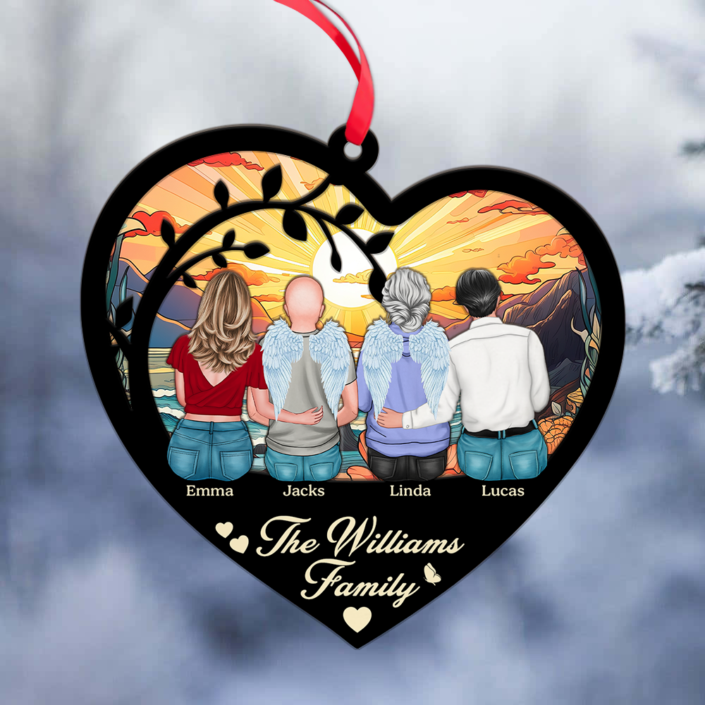 My Family Whole Lot of Love - Window Hanging Suncatcher Ornament