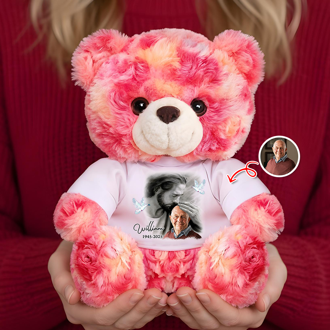 God Had You In His Arms Memorial Teddy Bear – Personalized Custom Plush Keepsake, Sympathy Gift, Remembrance Gift for Loss of Loved One