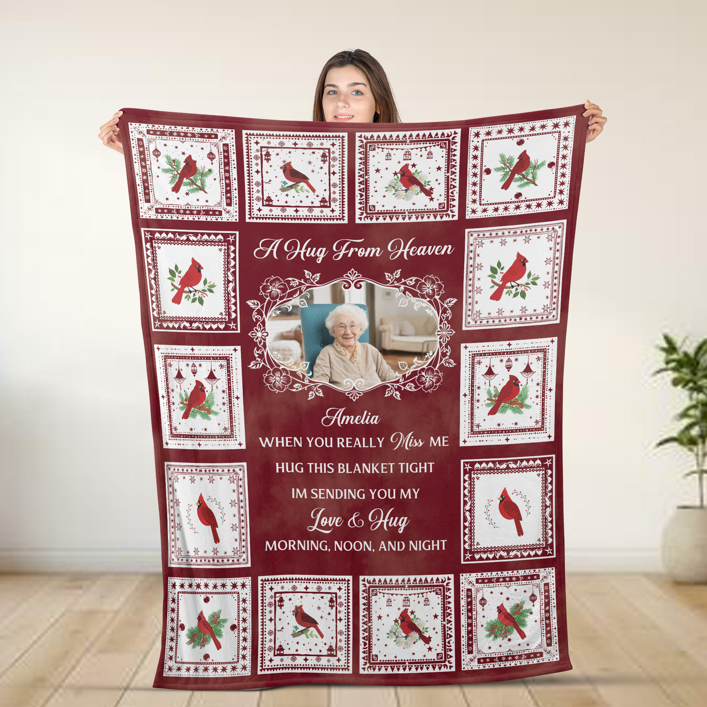Here By Your Side Memorial Sympathy - Personalized Custom Blanket