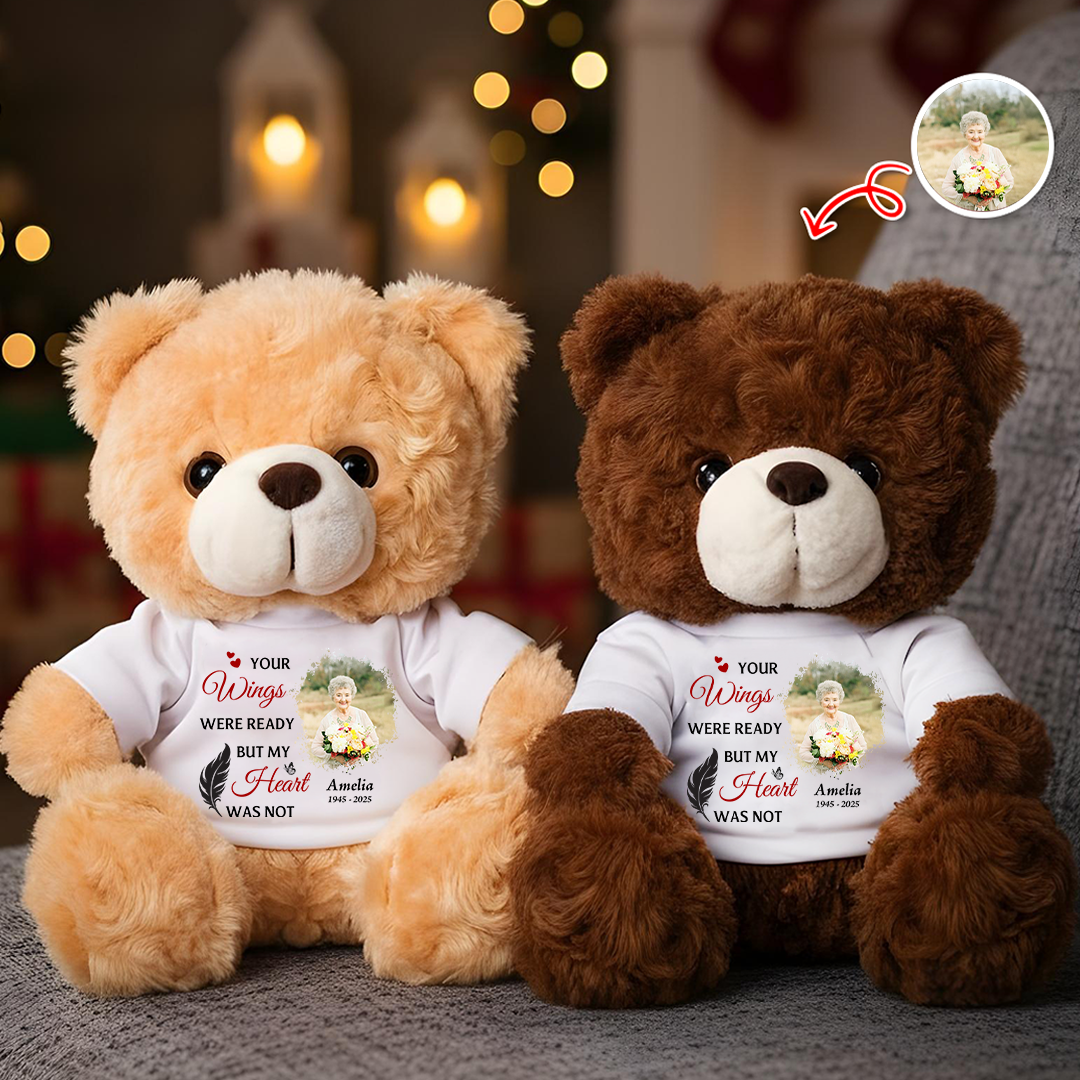 Hug This Bear And Feel My Love - Memorial Personalized Custom Teddy Bear Plush