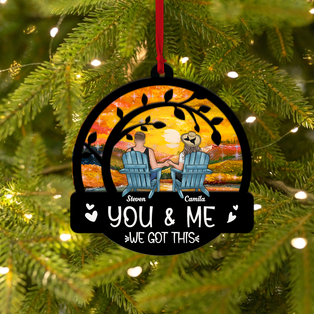 You and Me We Got This - Custom Shape Hologram Ornament