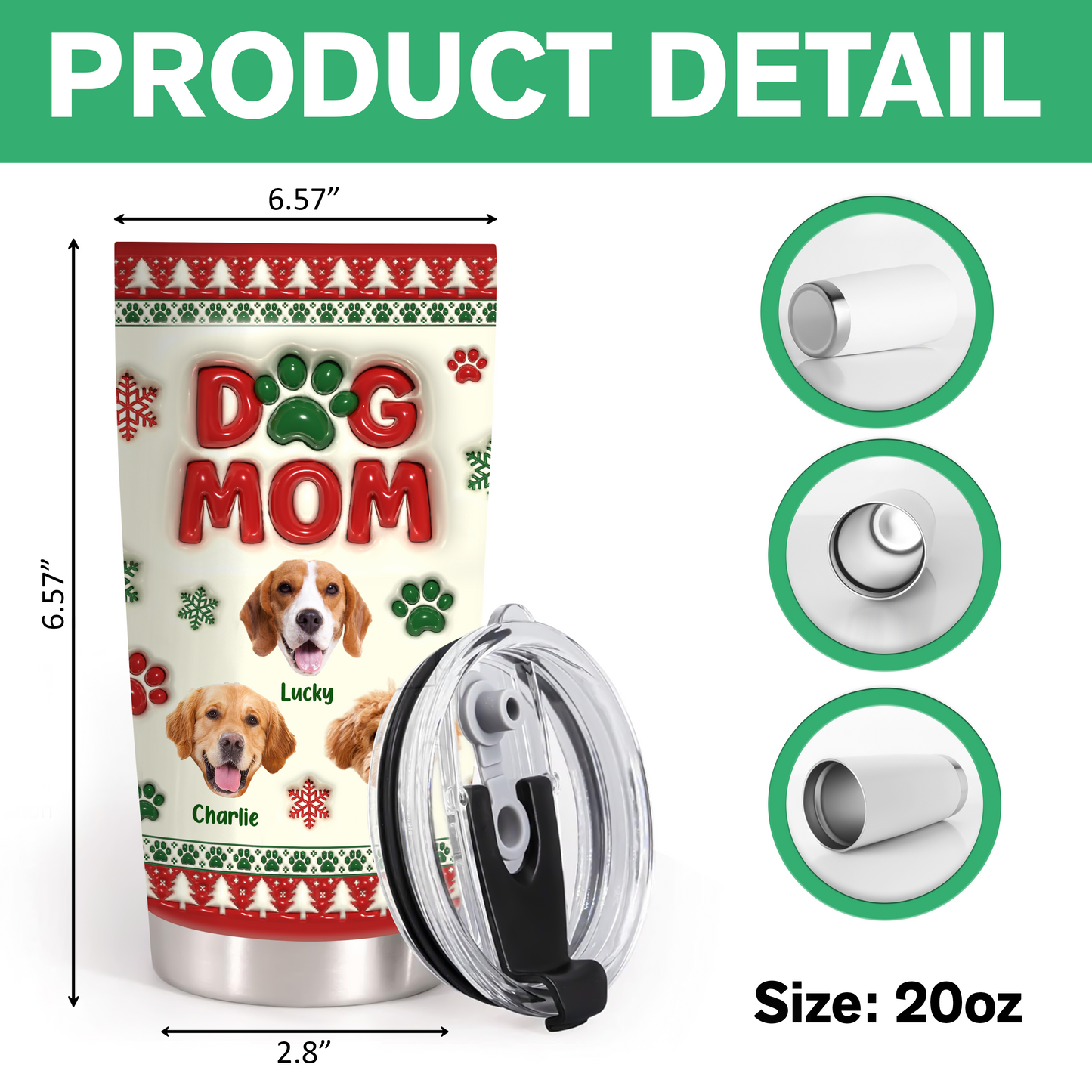 Believe In Santa Paw - Personalized Tumbler