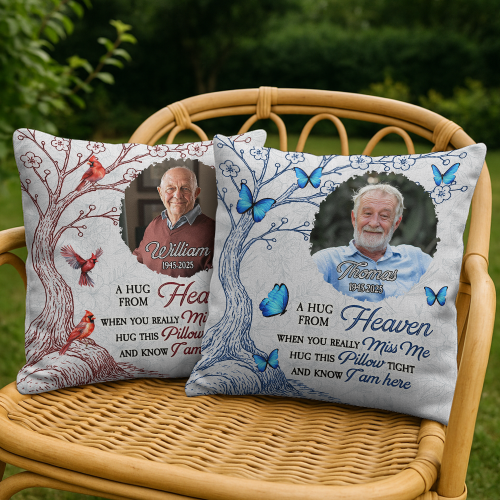A Hug From Heaven Memorial Tree - Personalized Pillow (Insert Included)