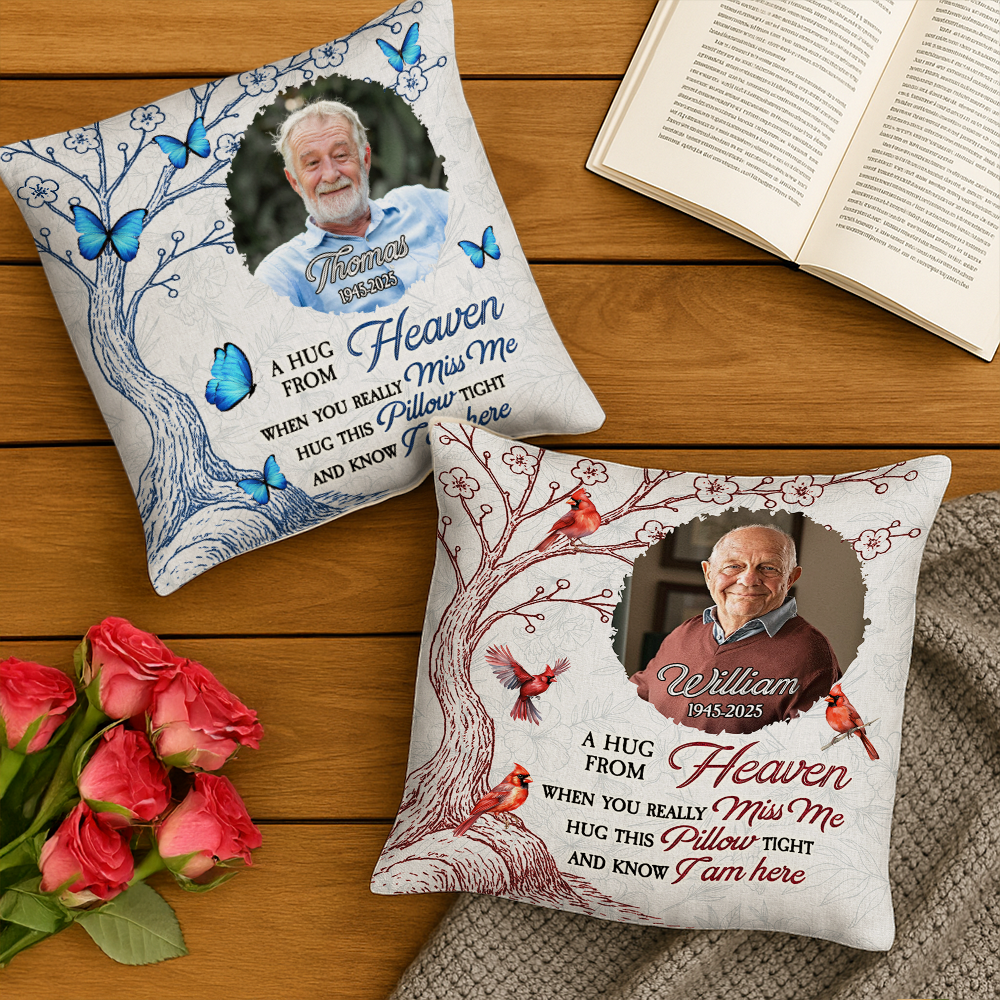 A Hug From Heaven Memorial Tree - Personalized Pillow (Insert Included)