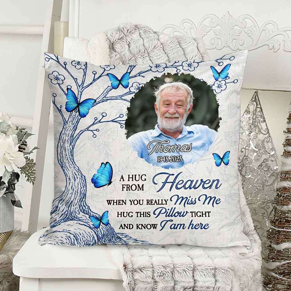 A Hug From Heaven Memorial Tree - Personalized Pillow (Insert Included)