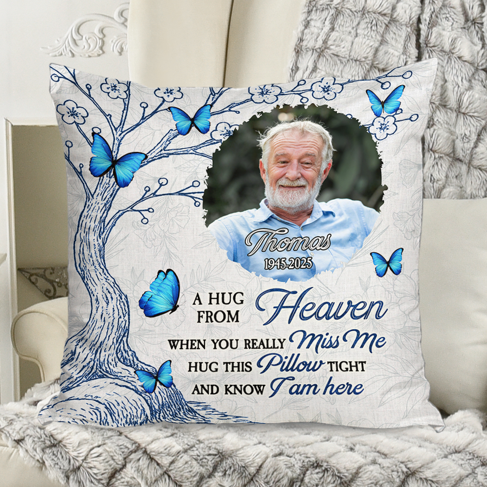 A Hug From Heaven Memorial Tree - Personalized Pillow (Insert Included)