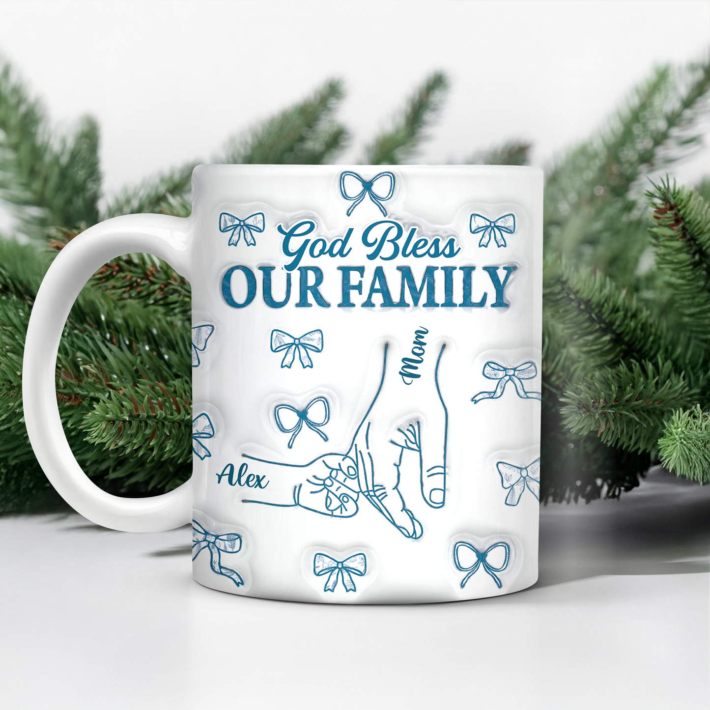 God Bless Our Family - Personalized Custom 3D Inflated Effect Mug