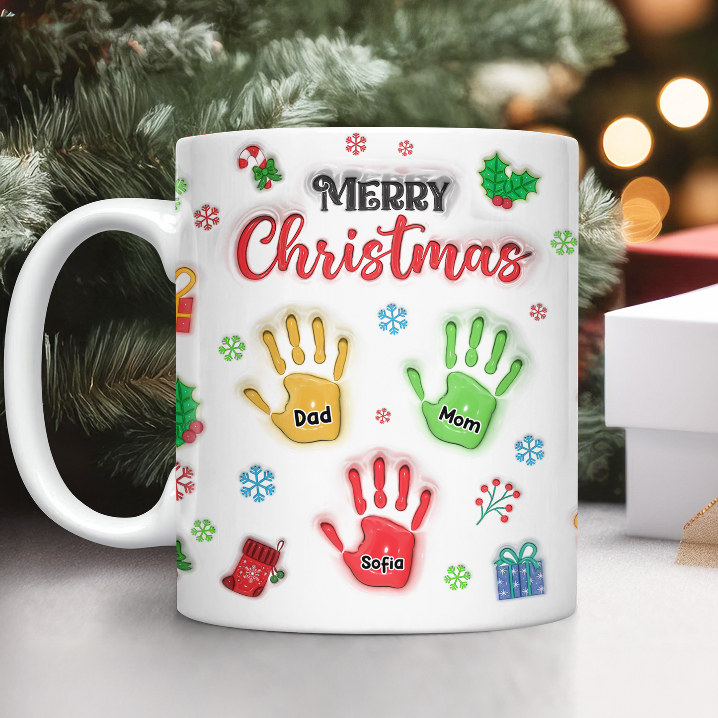 Merry Christmas - Personalized Custom 3D Inflated Effect Mug