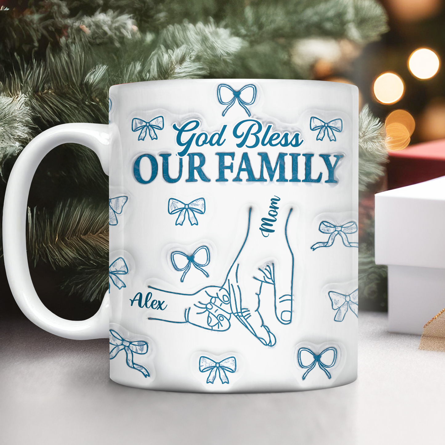 God Bless Our Family - Personalized Custom 3D Inflated Effect Mug