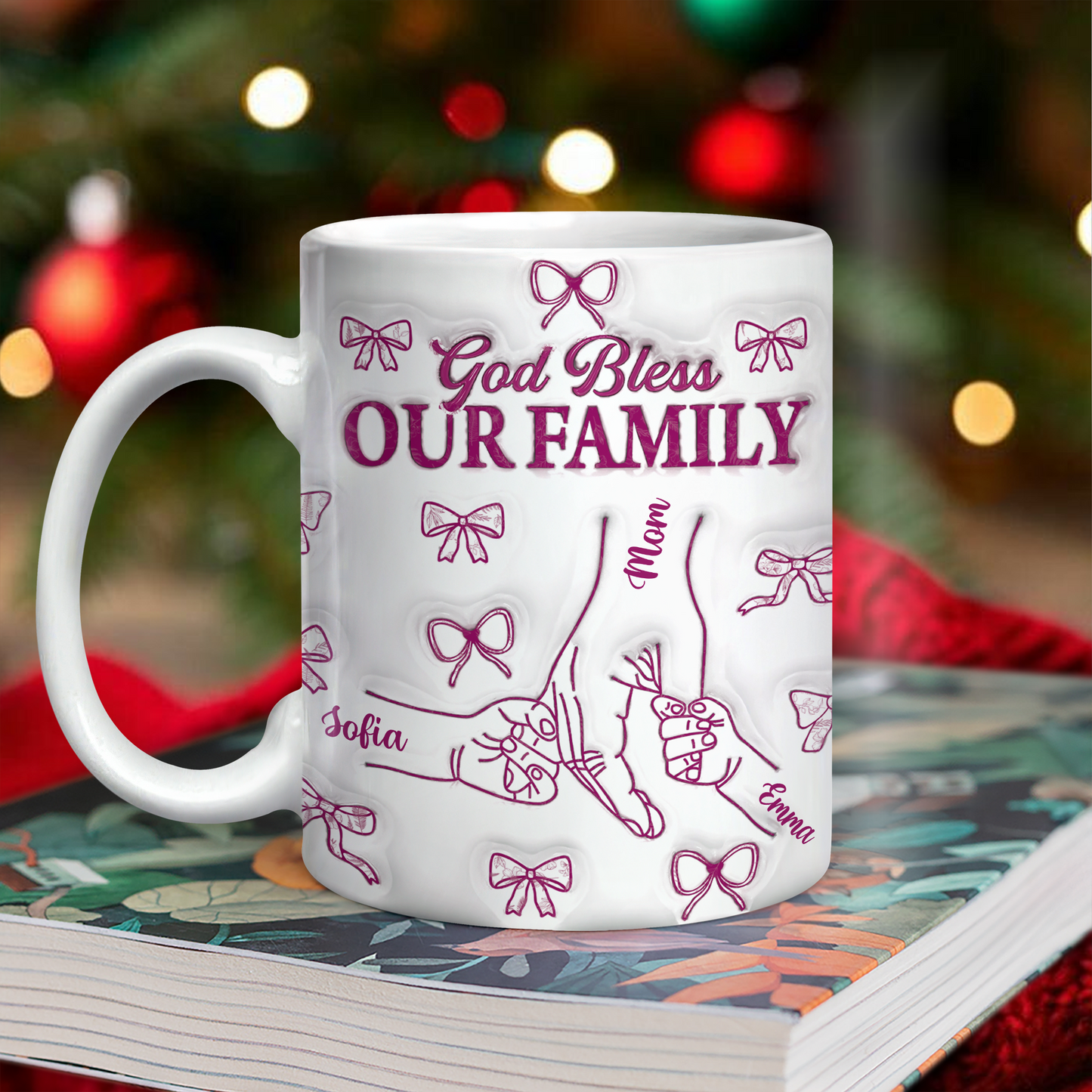 God Bless Our Family - Personalized Custom 3D Inflated Effect Mug