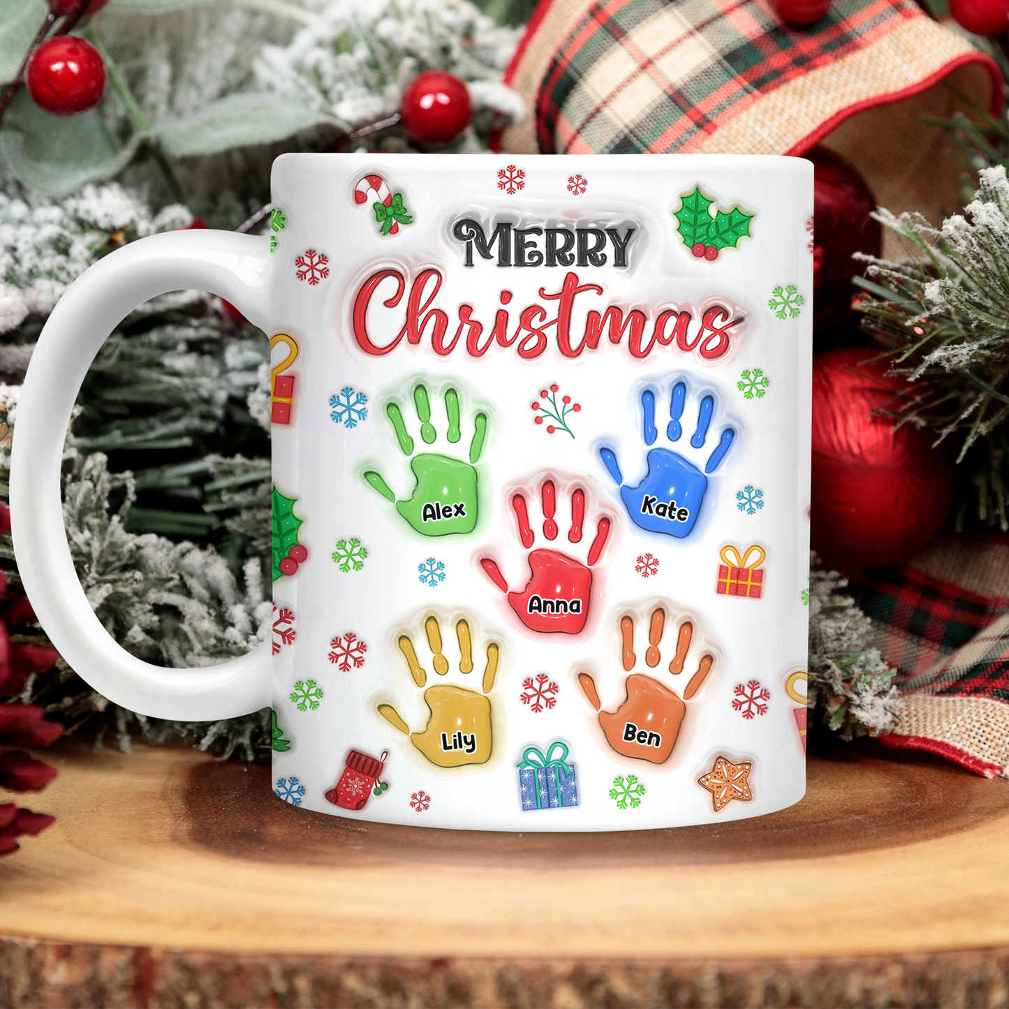 Merry Christmas - Personalized Custom 3D Inflated Effect Mug