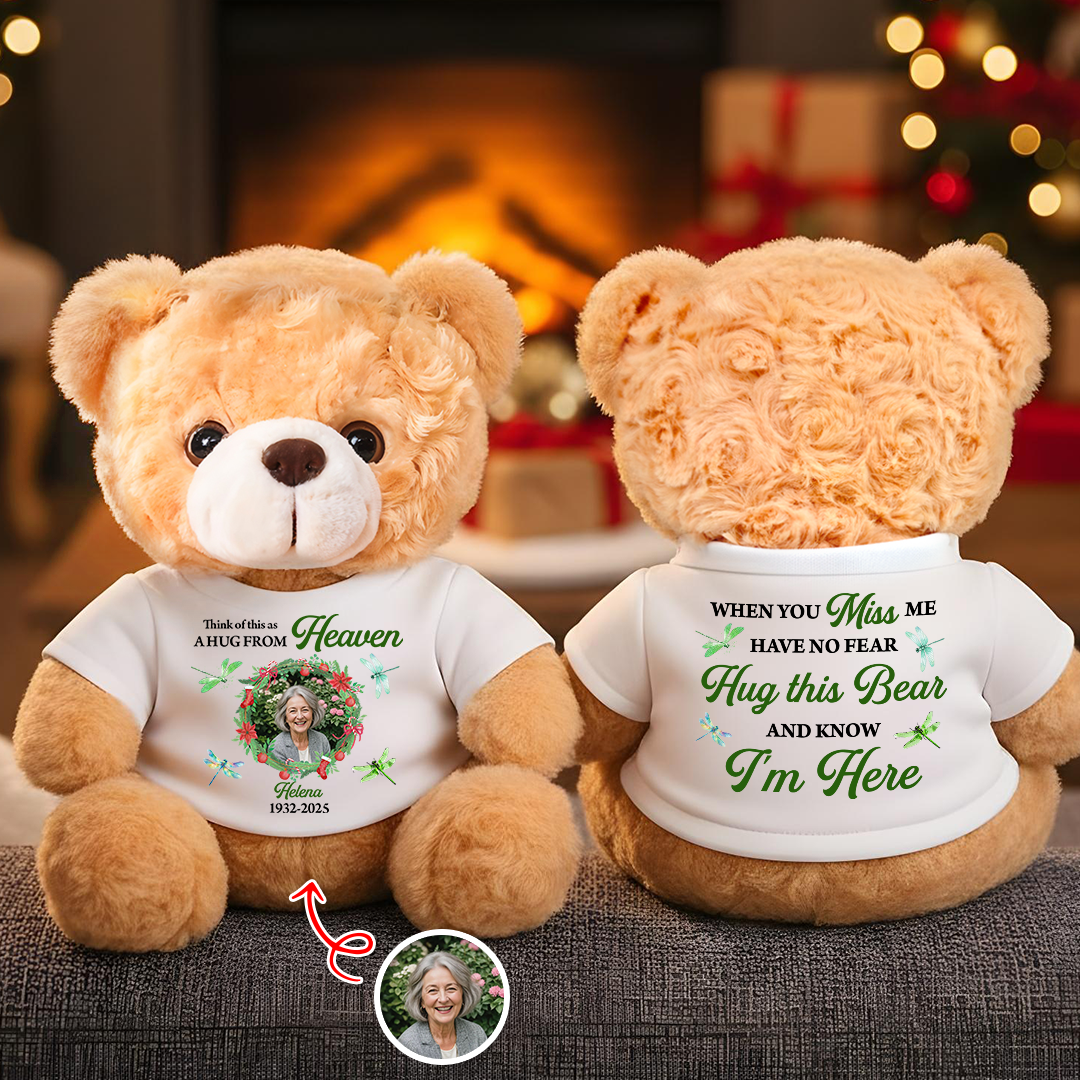 Think Of This As A Hug My Love - Memorial Personalized Custom Teddy Bear Plush