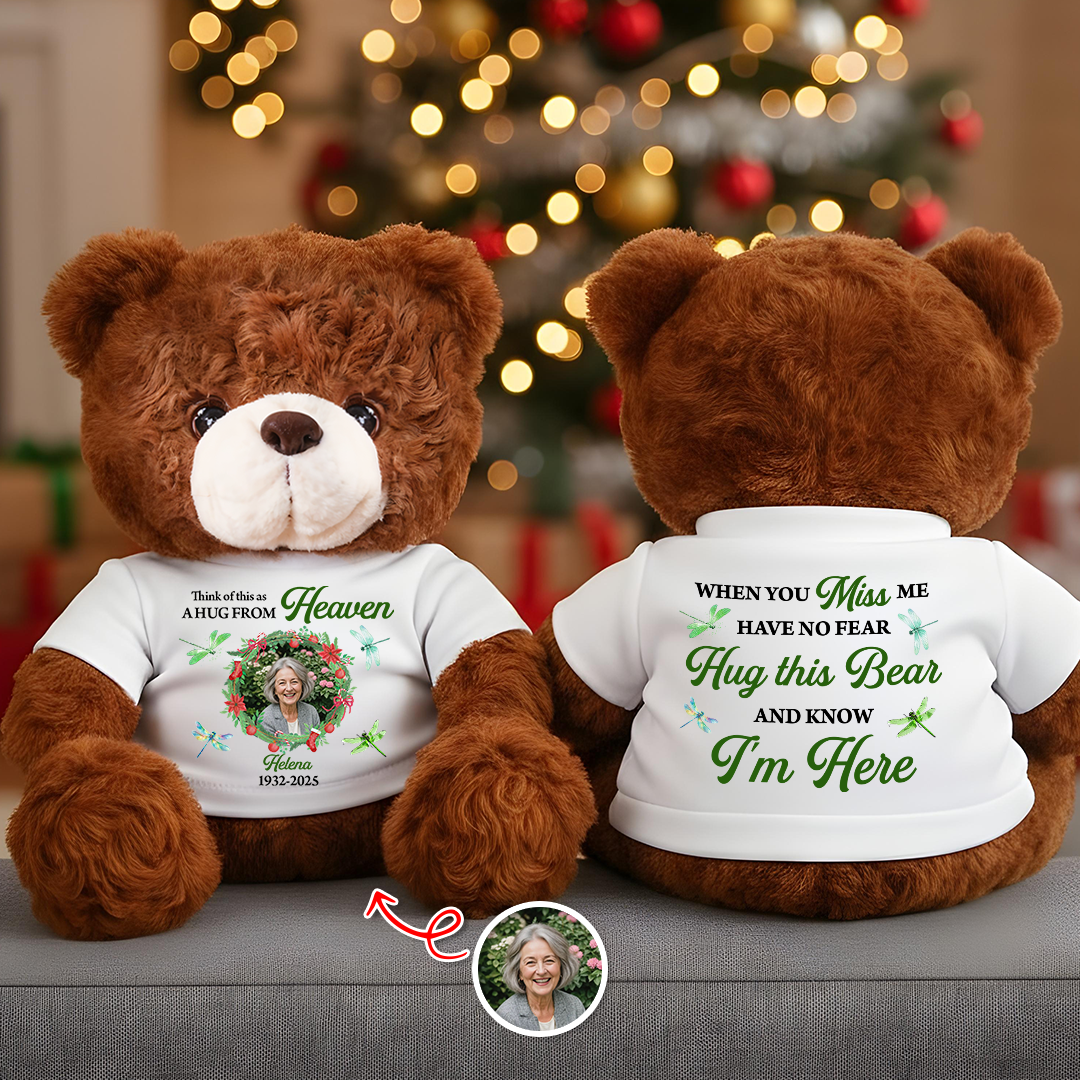 Think Of This As A Hug My Love - Memorial Personalized Custom Teddy Bear Plush
