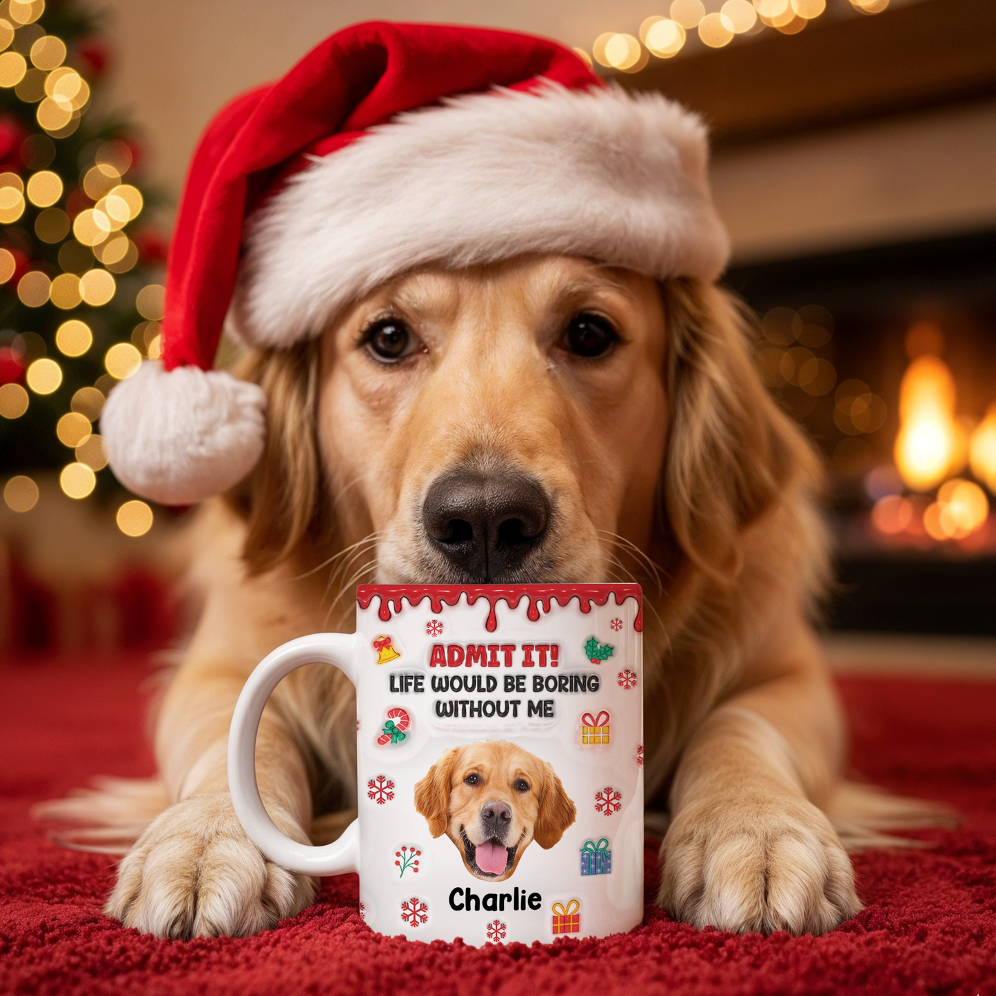 Admit it Funny Christmas Mug - Personalized Custom 3D Inflated Effect Mug