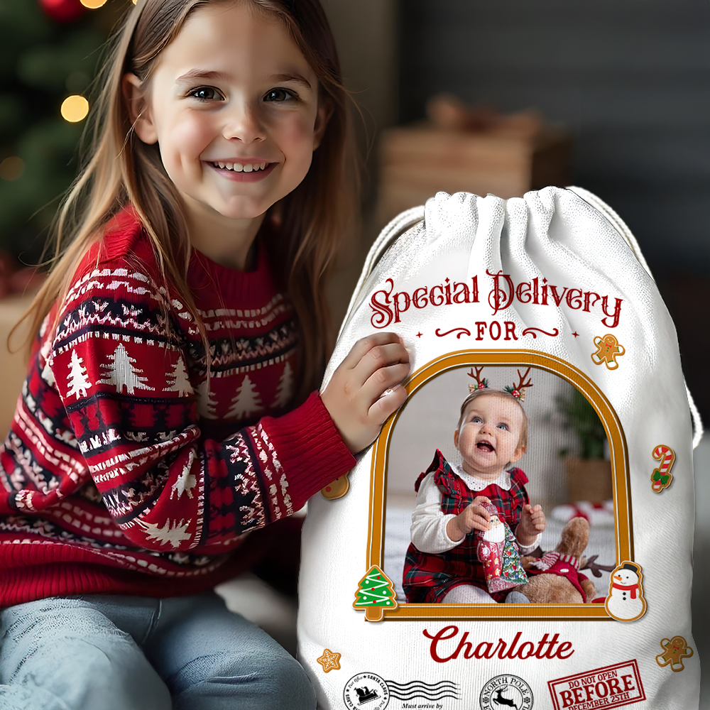 Christmas Delivery For Cookie Christmas Sack - Customized Canvas Drawstring Bags