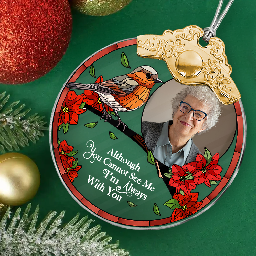 I Am Always With You - Personalized Glass Ornament With Silver and Gold Cap