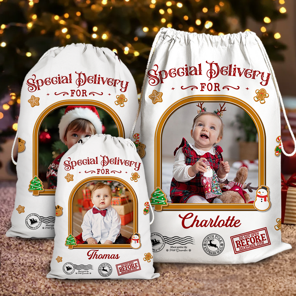 Christmas Delivery For Cookie Christmas Sack - Customized Canvas Drawstring Bags