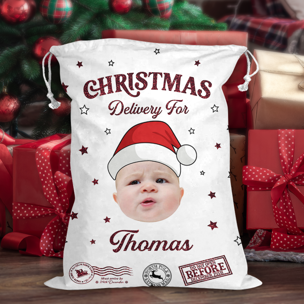 Christmas Delivery For Christmas Sack - Customized Canvas Drawstring Bags