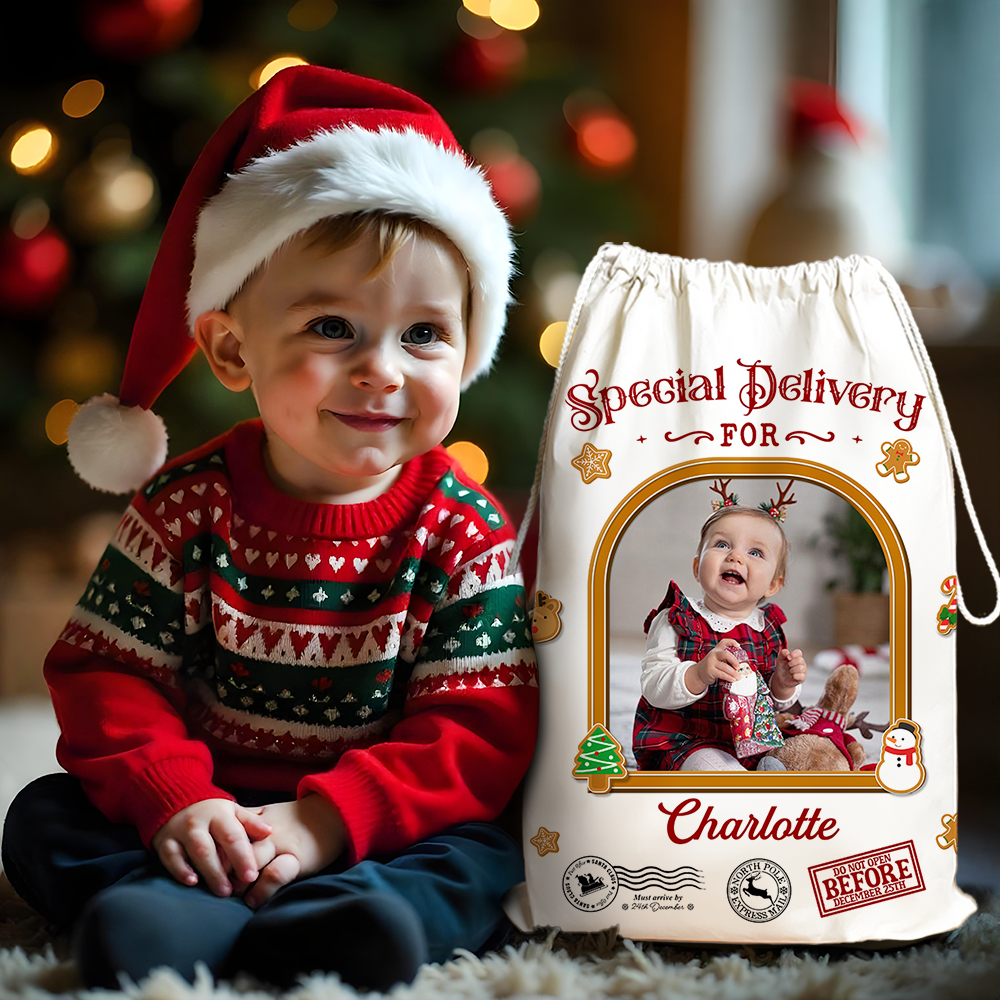 Christmas Delivery For Cookie Christmas Sack - Customized Canvas Drawstring Bags