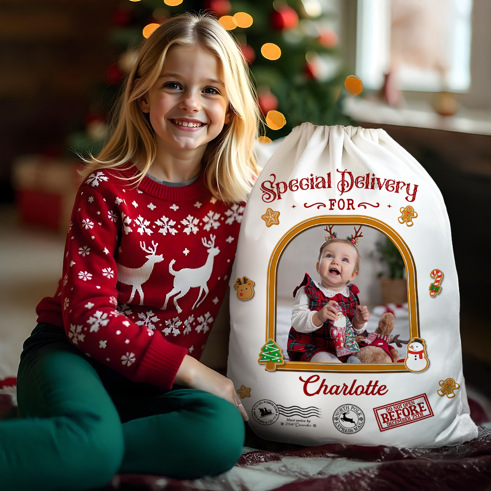 Christmas Delivery For Cookie Christmas Sack - Customized Canvas Drawstring Bags