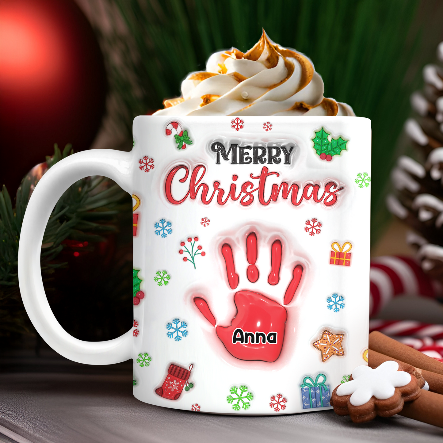 Merry Christmas - Personalized Custom 3D Inflated Effect Mug
