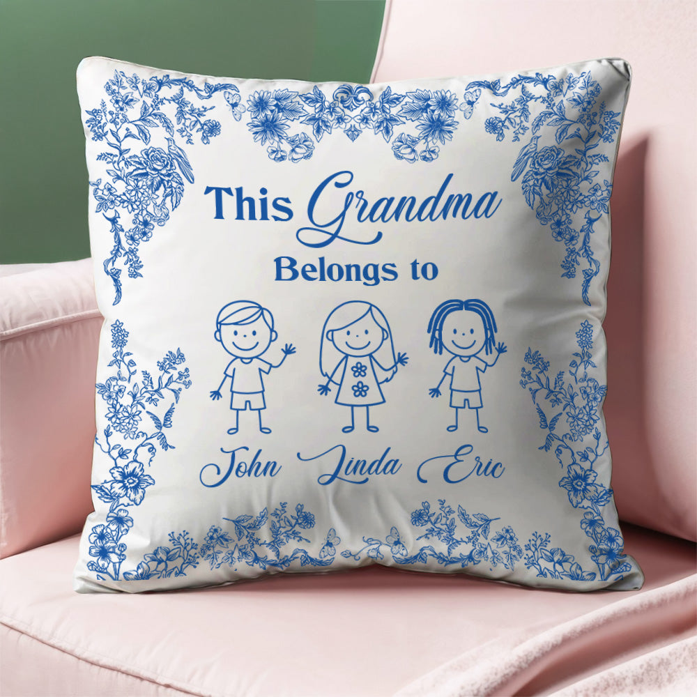 This Grandma Belongs To Us - Personalized Pillow (Insert Included)