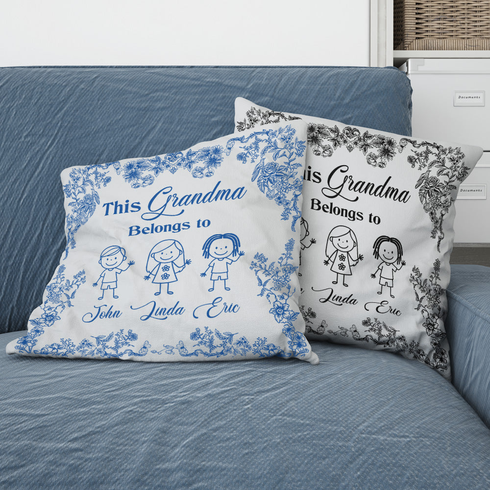 This Grandma Belongs To Us - Personalized Pillow (Insert Included)