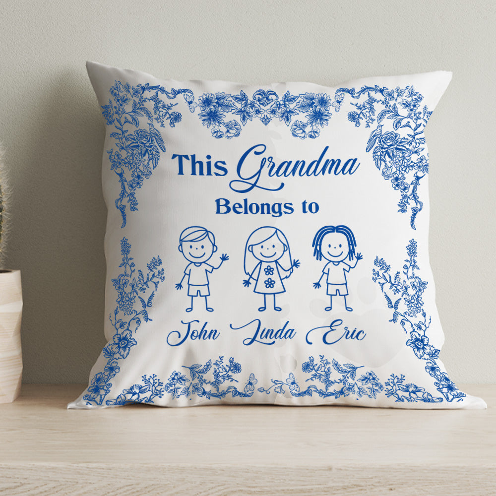 This Grandma Belongs To Us - Personalized Pillow (Insert Included)
