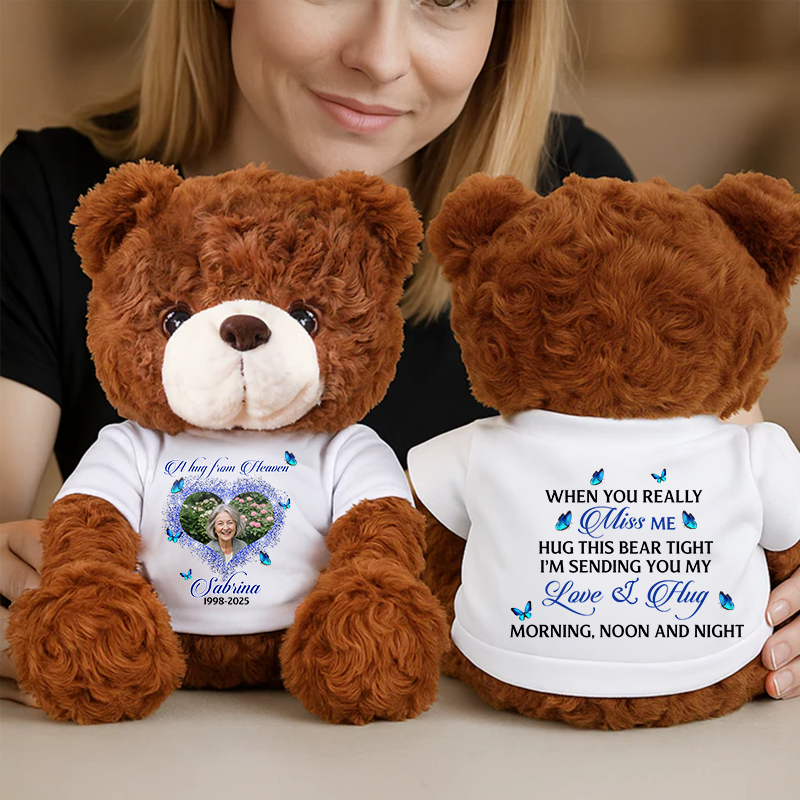 Hug This Bear - Memorial Personalized Custom Teddy Bear Plush