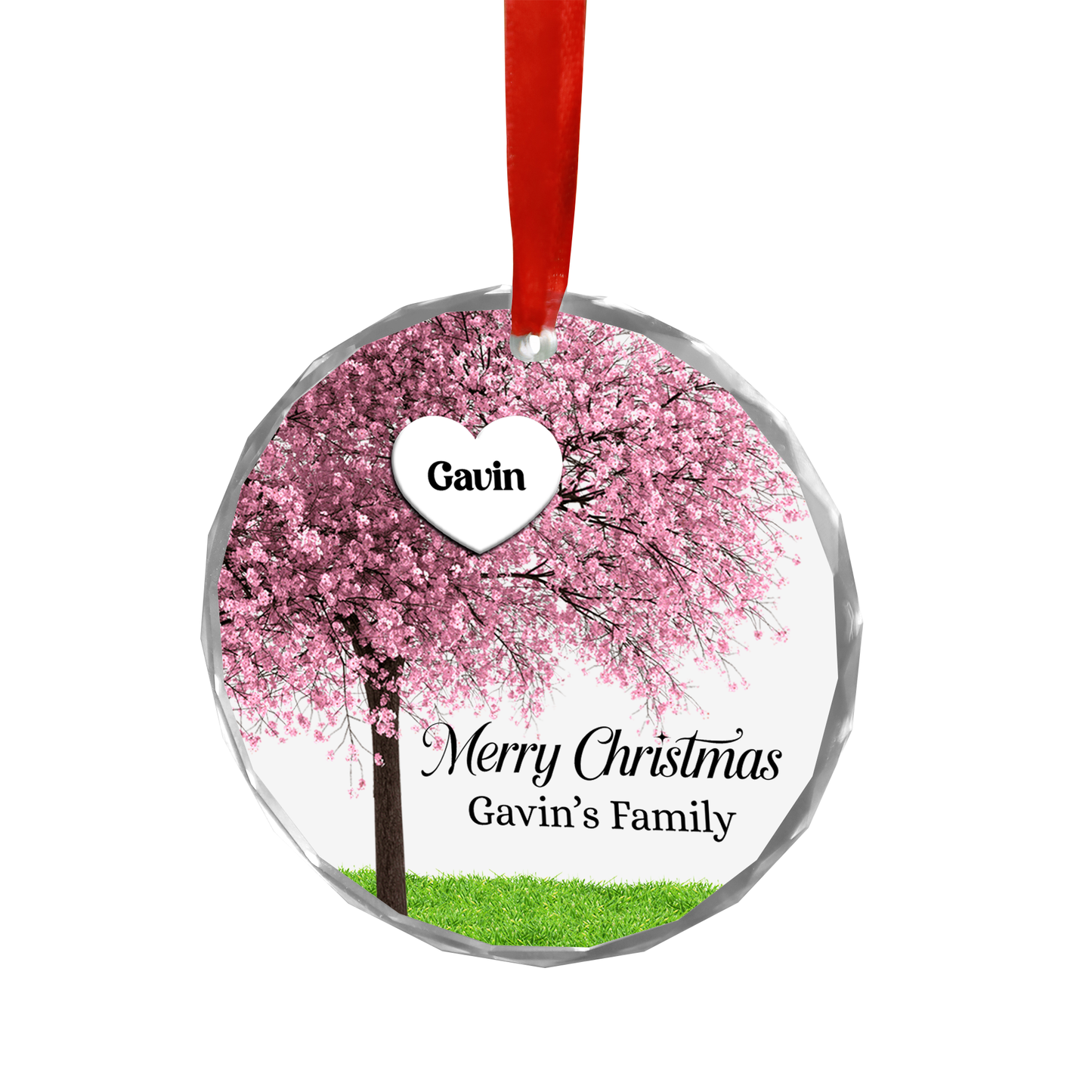 Fill A Place In Your Heart - Personalized Custom Glass Ornament