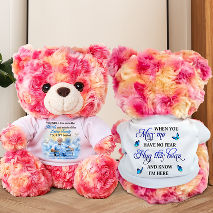 A hug From Heaven Sky - Memorial Personalized Custom Teddy Bear Plush