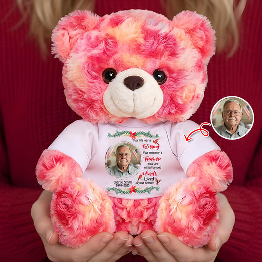 Memorial Your Life Was A Blessing - Personalized Memorial Custom Teddy Bear Plush