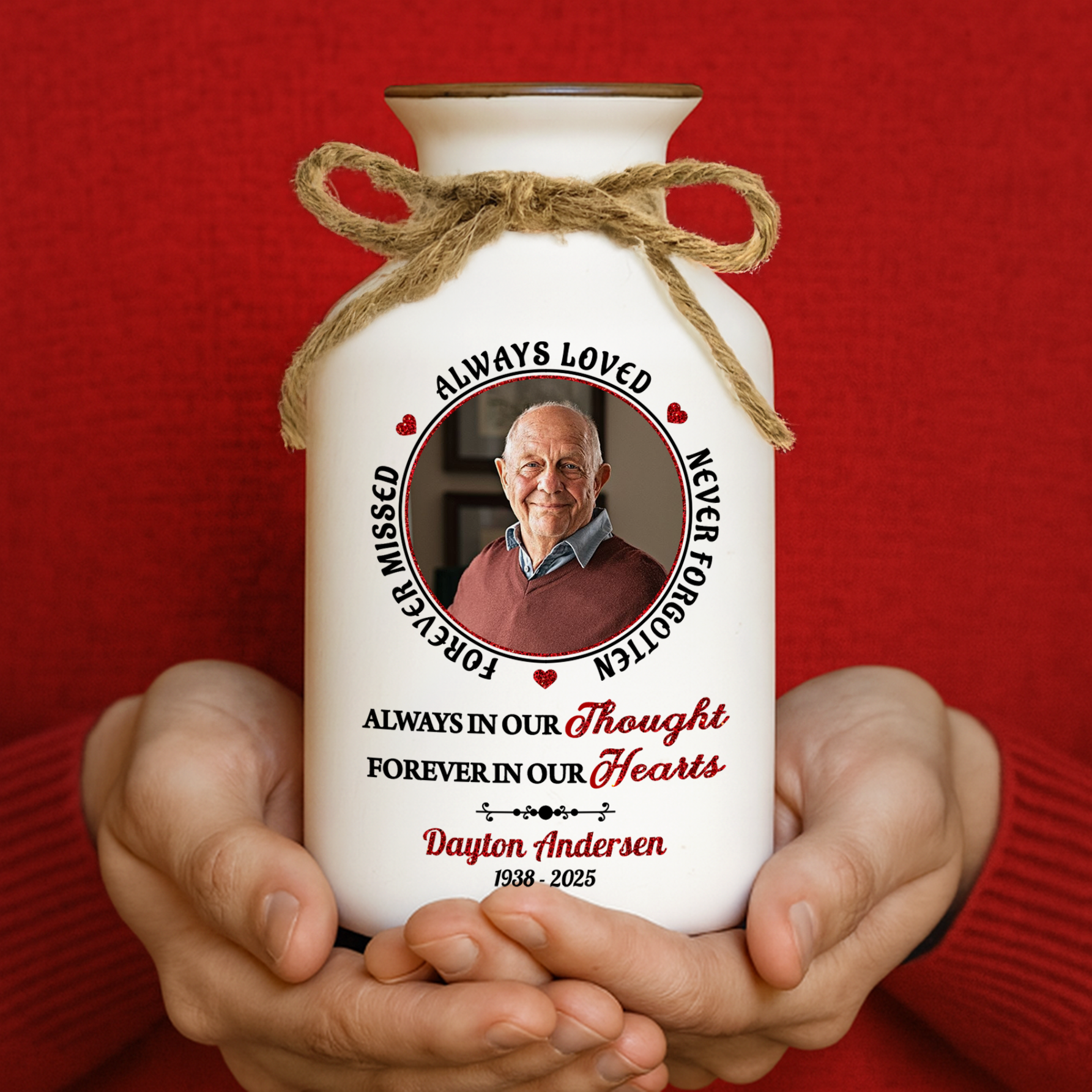 I Miss You - Personalized Ceramic Flower Pot - Memorial Gift