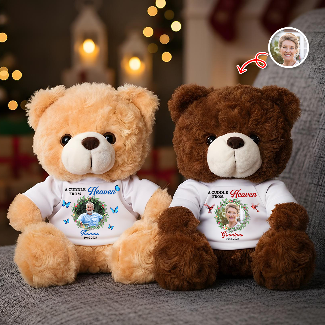 A Cuddle From Heaven - Memorial Personalized Custom Teddy Bear Plush