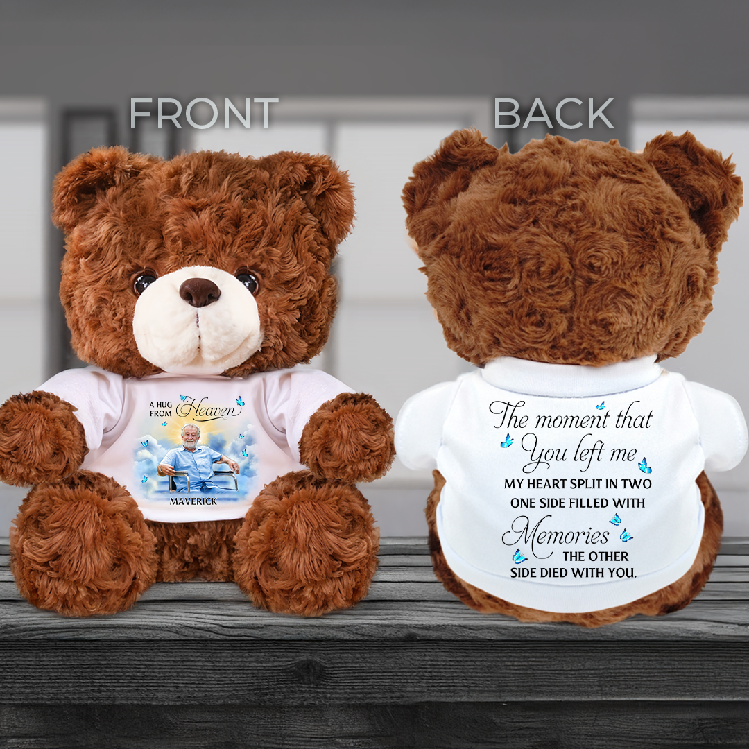 My Favorite Hello From Heaven - Memorial Personalized Custom Teddy Bear Plush